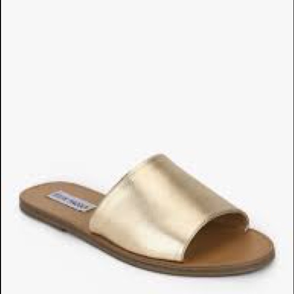 steve madden gold slides